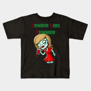 Zombie Girl Summer Kids T-Shirt